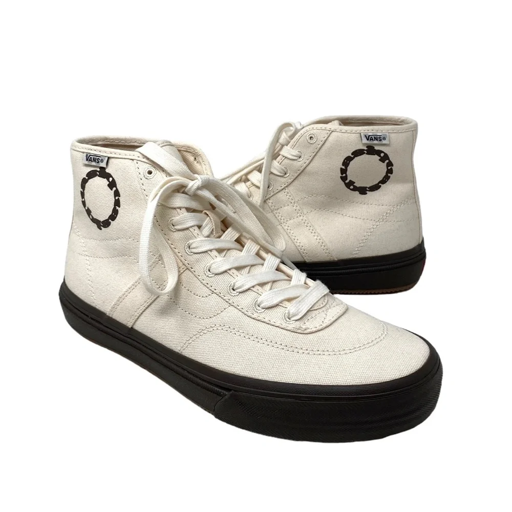 VANS x Quasi Crockett High Decon Shoe Canvas Beige Casual Women Size VN0007QVTBD